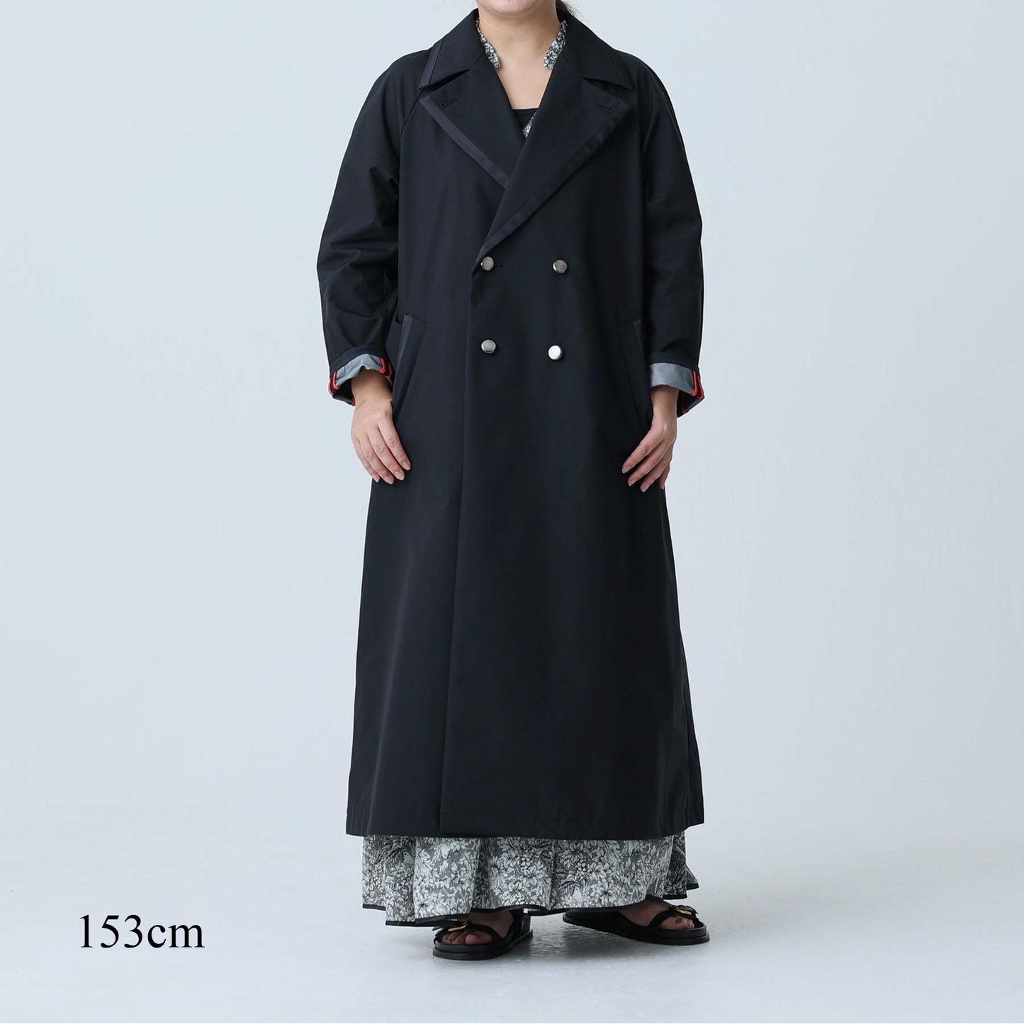 F-JK-10「Three layer」Long coat BLACK
