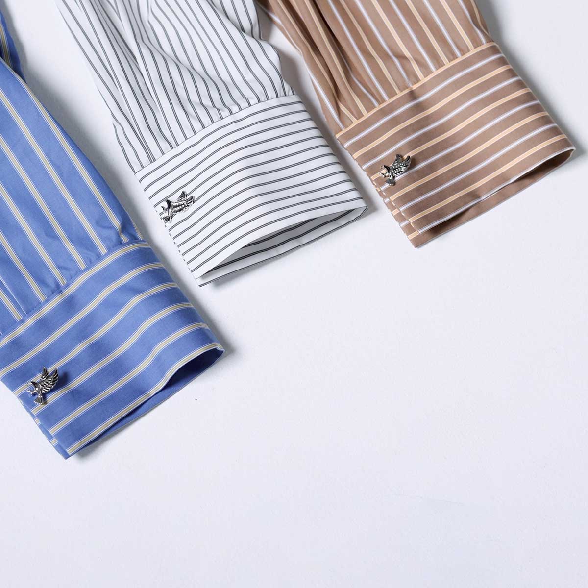 8月上旬~中旬お届け予定 F-SH-01「Multi stripe」Dolman sleeve shirts
