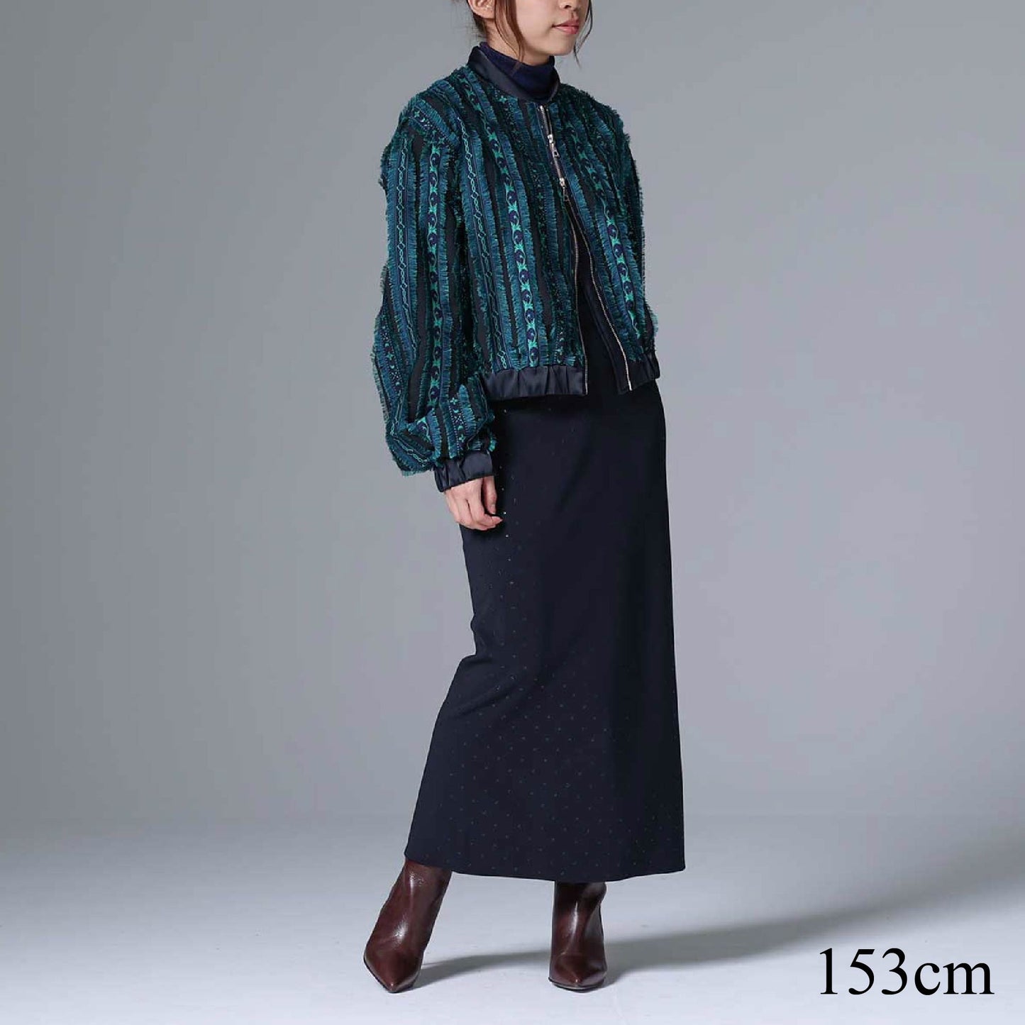 8月下旬~9月上旬お届け予定 F-SK-03「Stella dot knit」Straight skirt