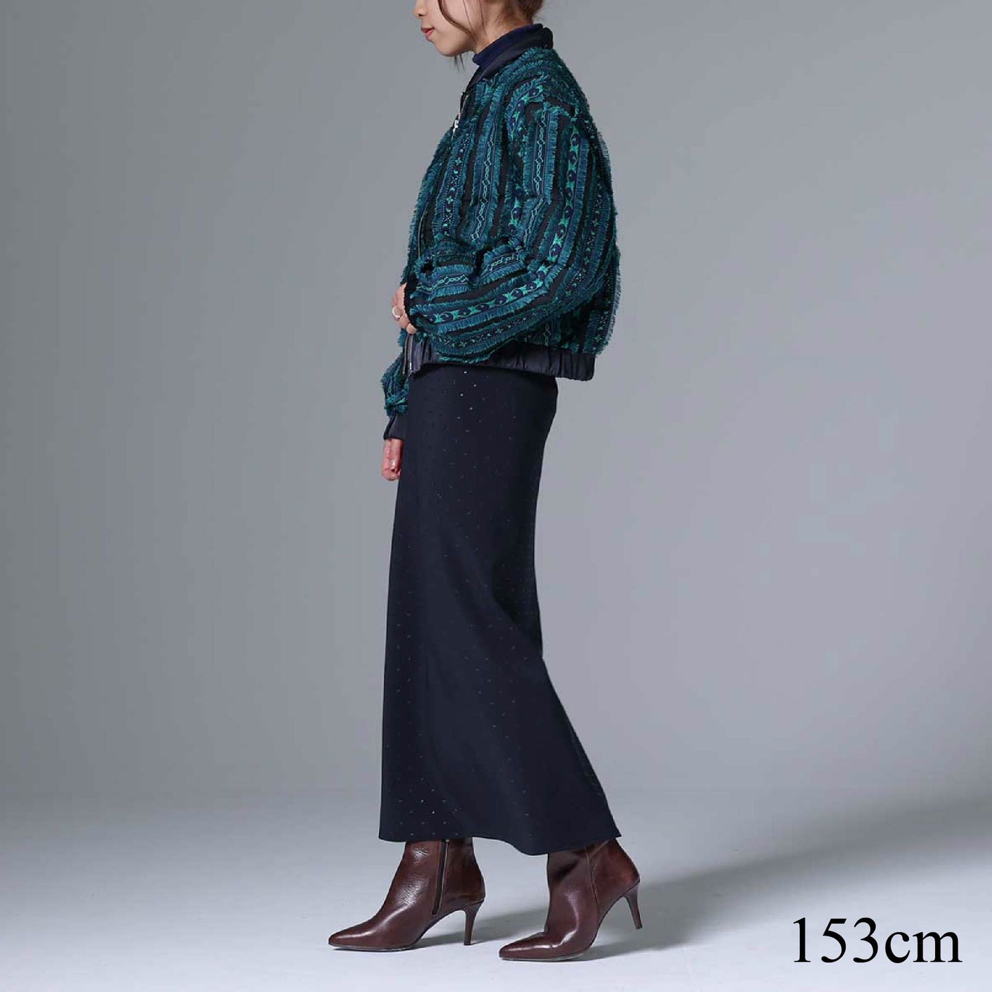 8月下旬~9月上旬お届け予定 F-SK-03「Stella dot knit」Straight skirt