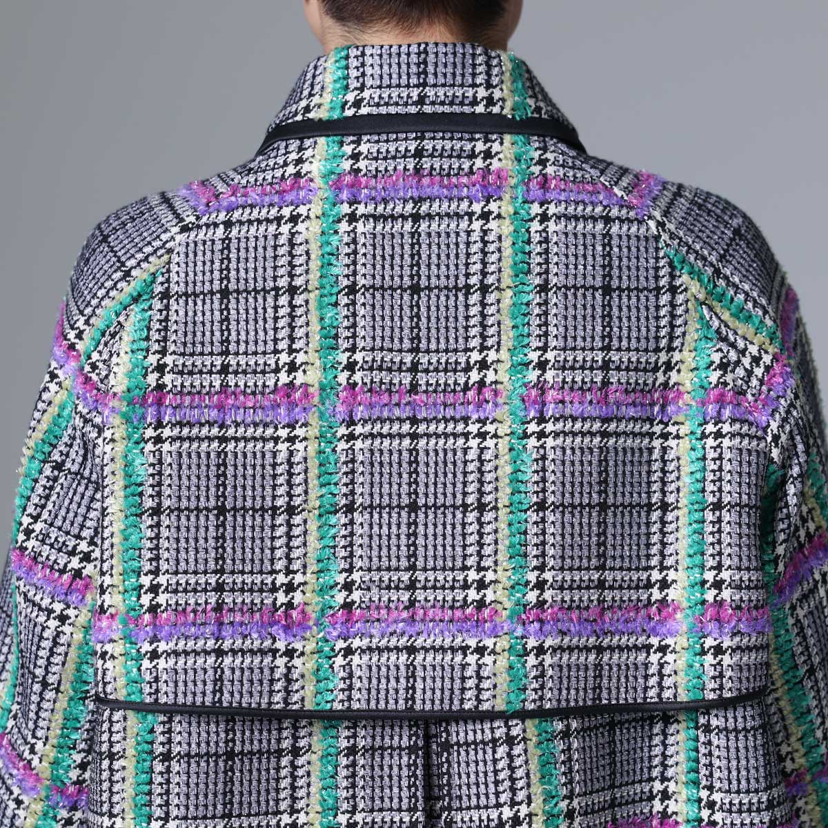 10月下旬~11月上旬お届け予定 F-JK-01 「Feather over plaid」Short blouson