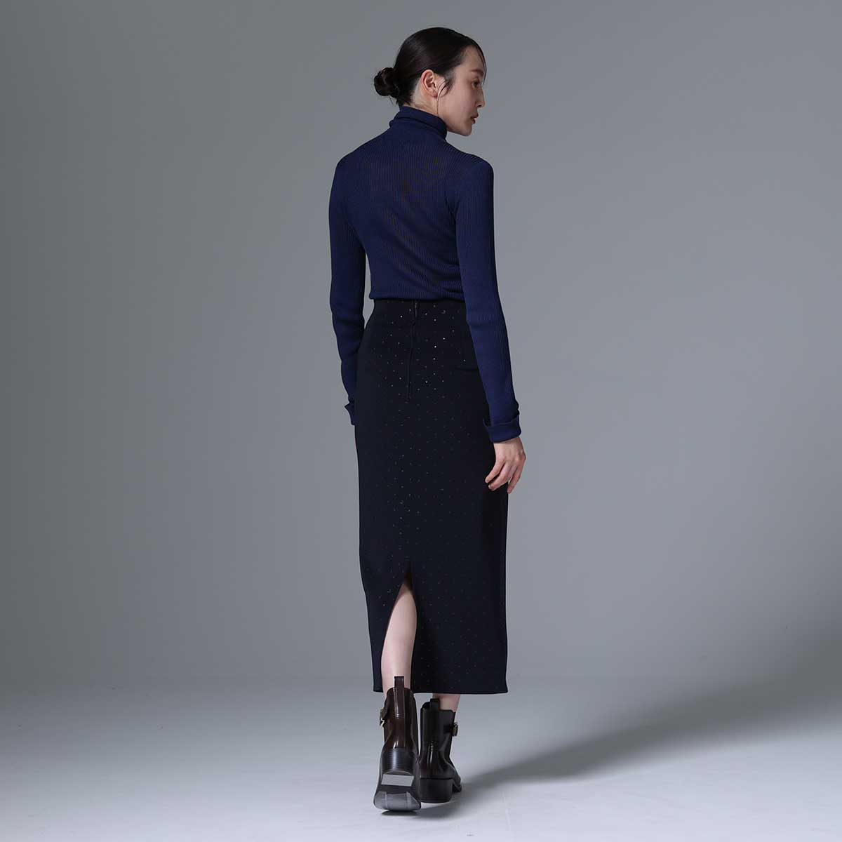 8月下旬~9月上旬お届け予定 F-SK-03「Stella dot knit」Straight skirt