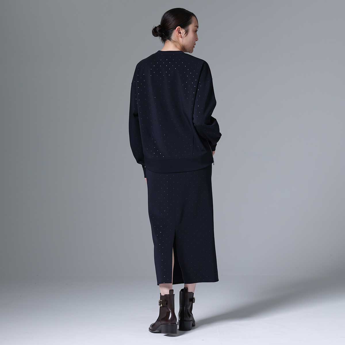 8月下旬~9月上旬お届け予定 F-SK-03「Stella dot knit」Straight skirt