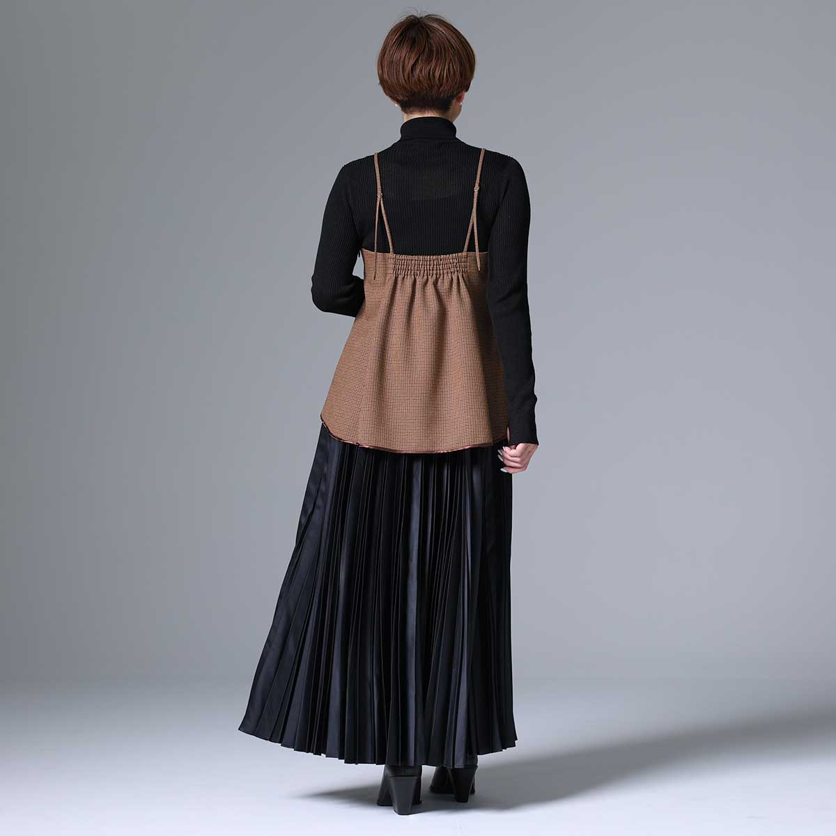 8月下旬~9月上旬お届け予定 F-BL-01 「Worsted twill」Camisole blouse