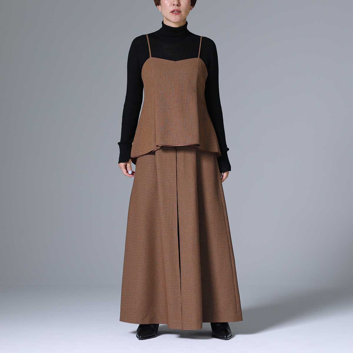 8月下旬~9月上旬お届け予定 F-BL-01 「Worsted twill」Camisole blouse