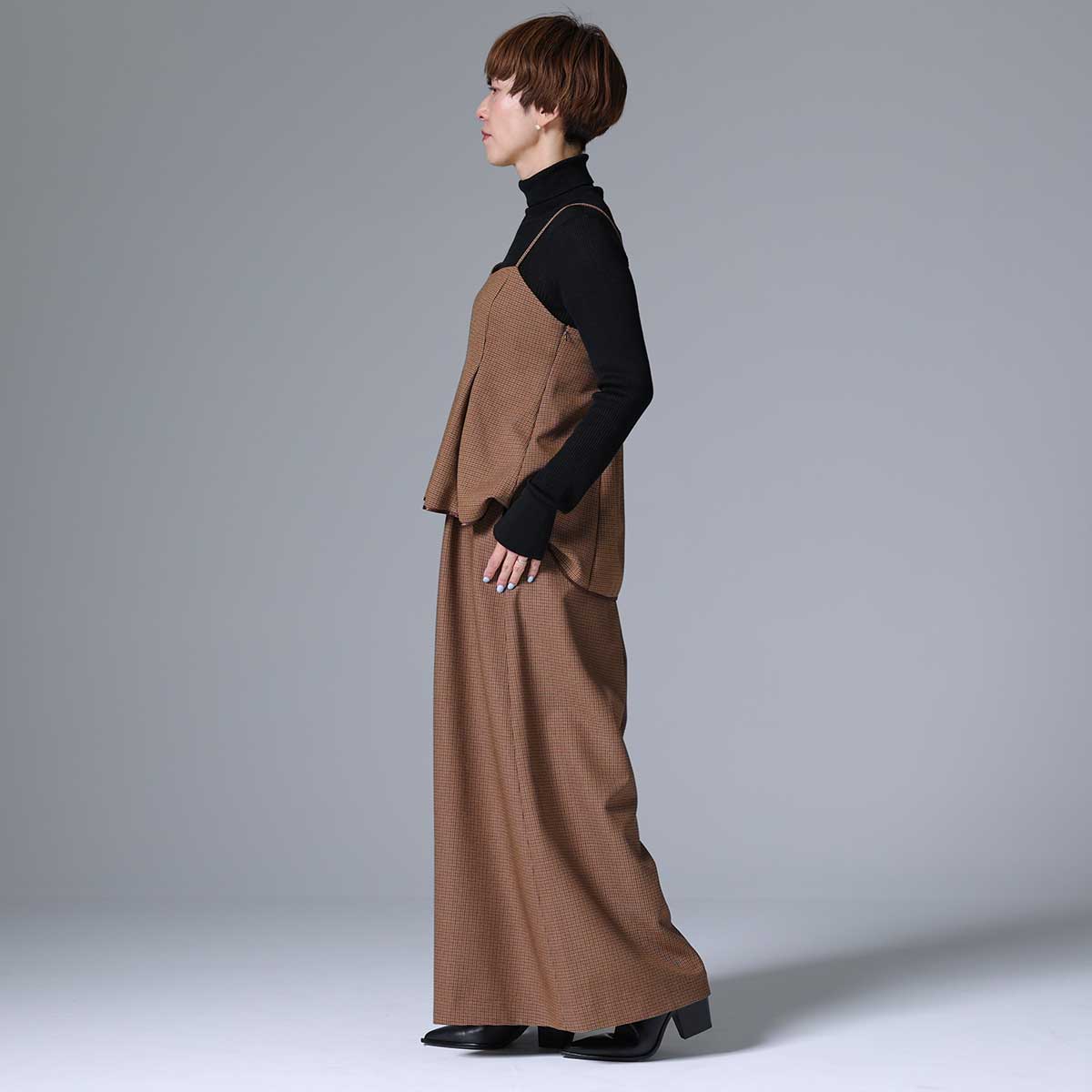 8月下旬~9月上旬お届け予定 F-BL-01 「Worsted twill」Camisole blouse