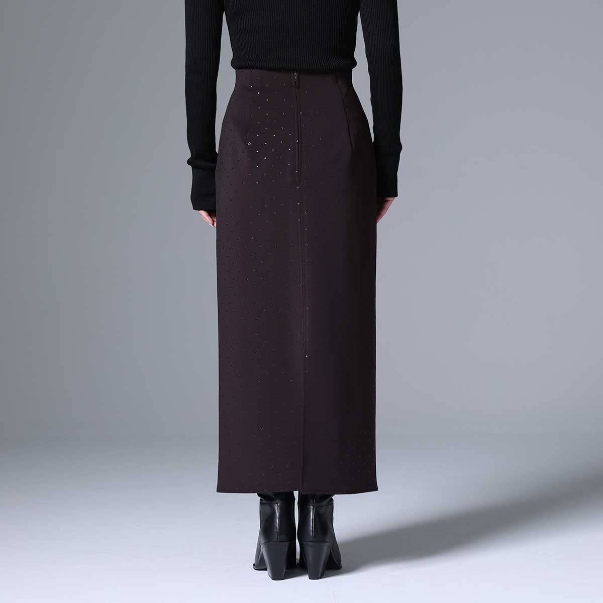 8月下旬~9月上旬お届け予定 F-SK-03「Stella dot knit」Straight skirt