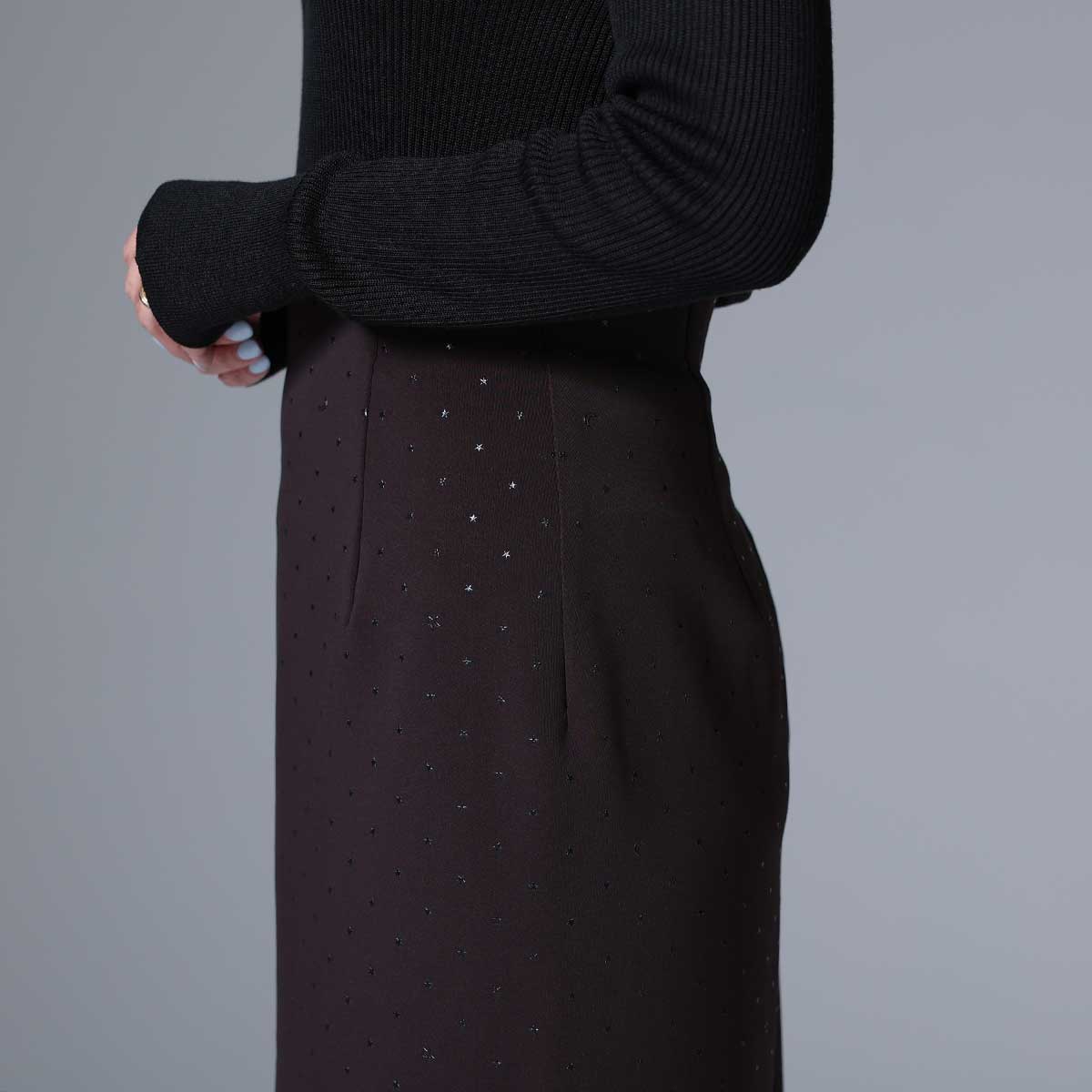 8月下旬~9月上旬お届け予定 F-SK-03「Stella dot knit」Straight skirt