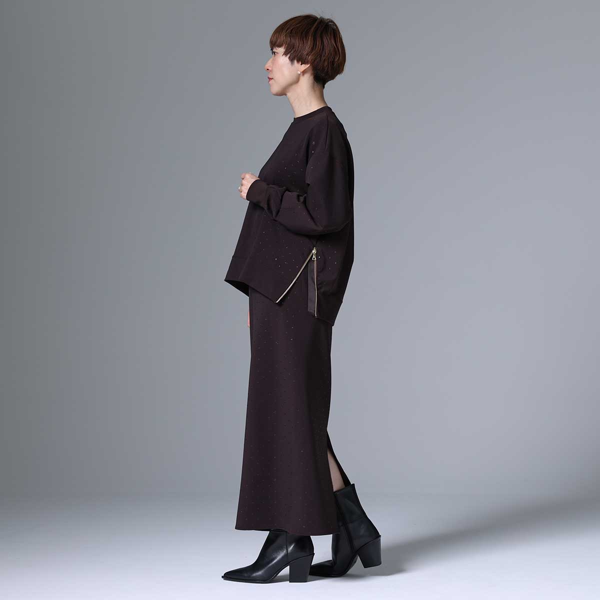 8月下旬~9月上旬お届け予定 F-SK-03「Stella dot knit」Straight skirt