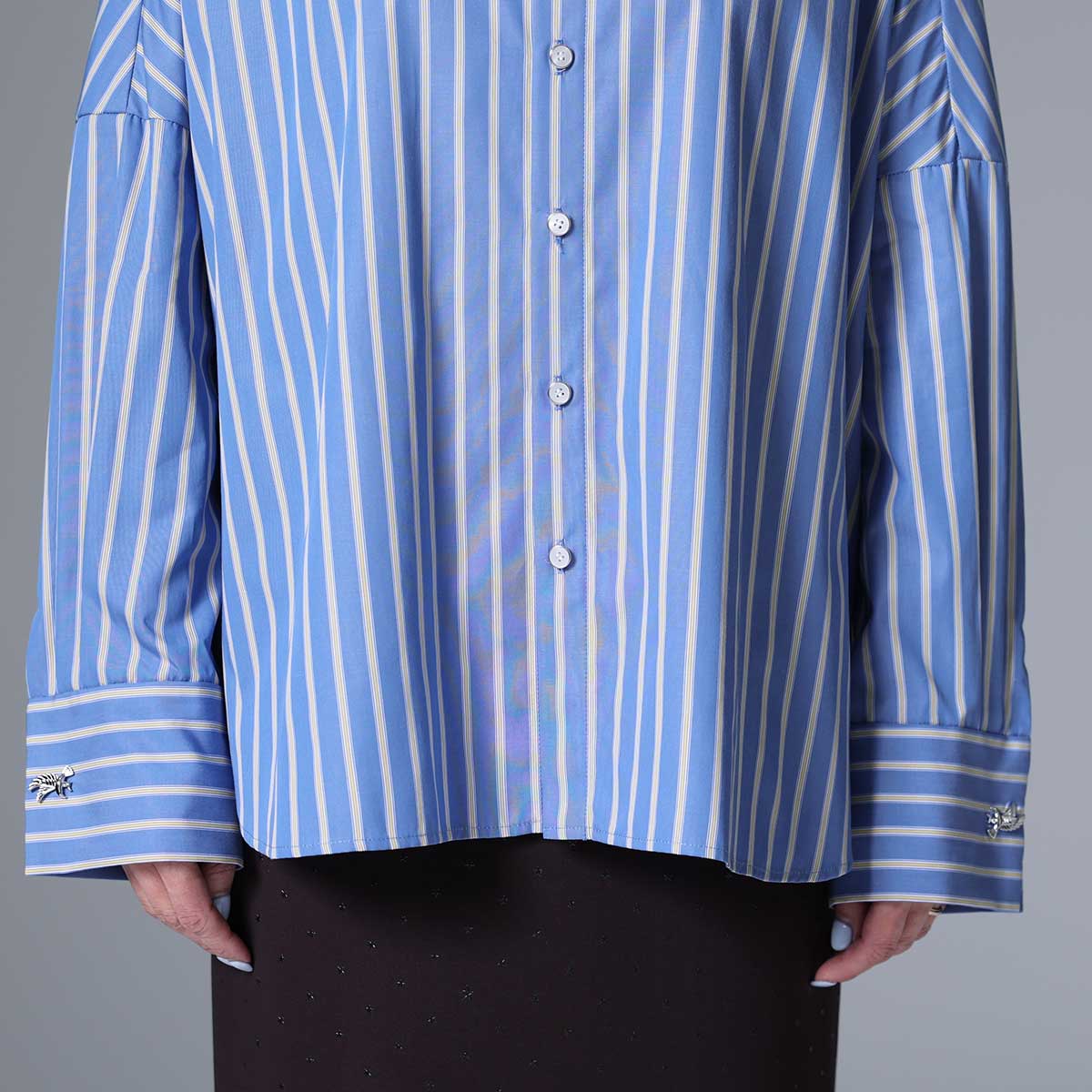 8月上旬~中旬お届け予定 F-SH-01「Multi stripe」Dolman sleeve shirts