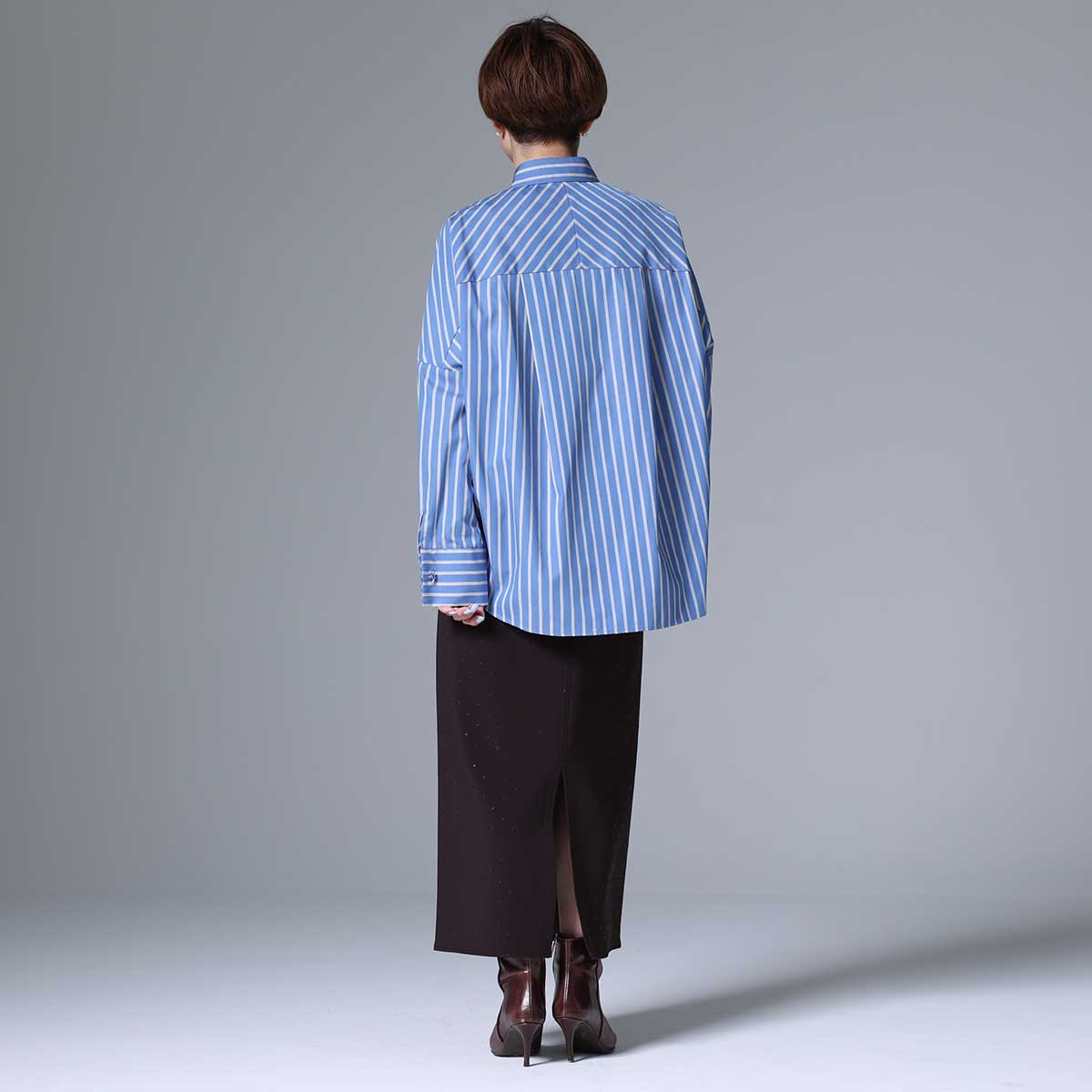 8月上旬~中旬お届け予定 F-SH-01「Multi stripe」Dolman sleeve shirts