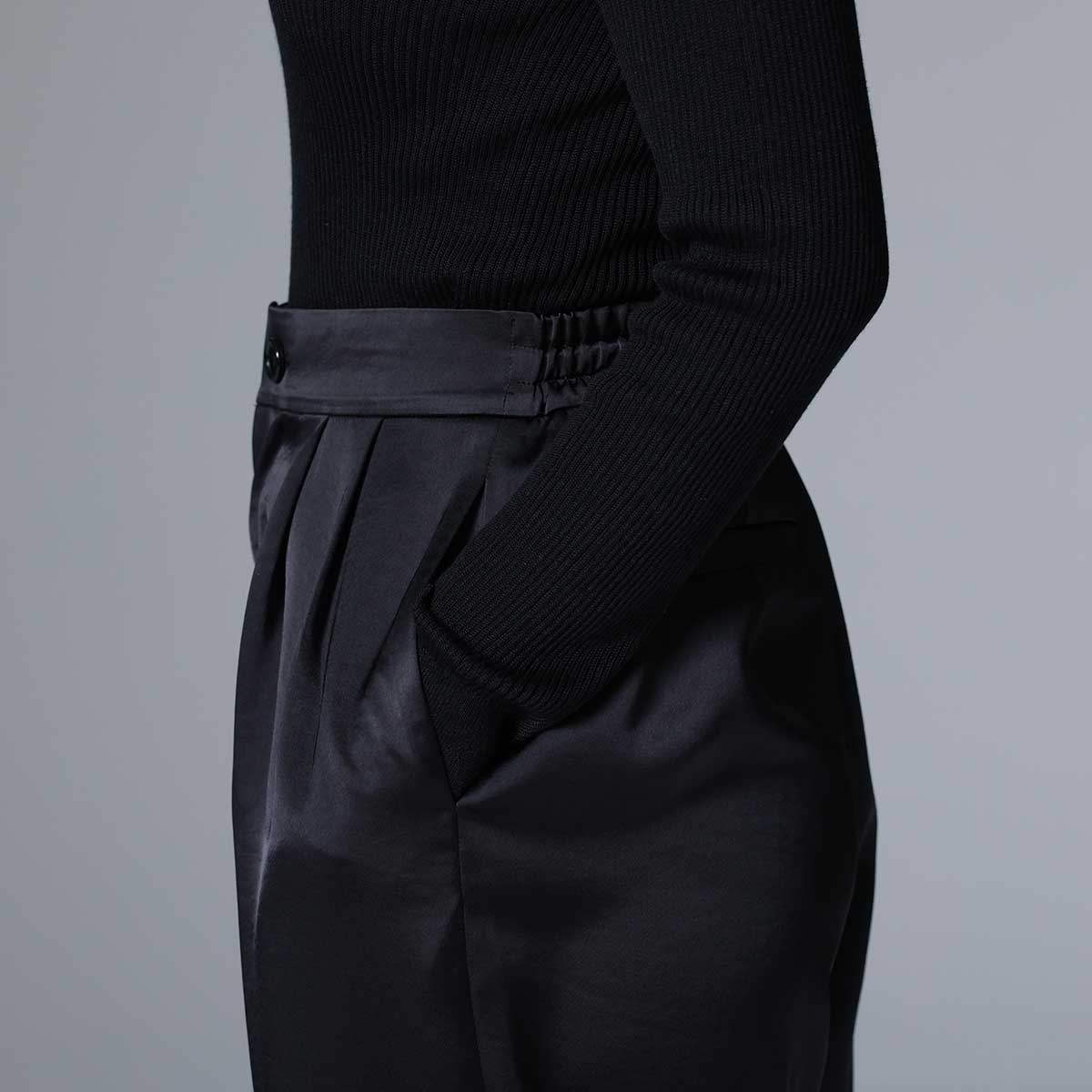 9月下旬~10月上旬お届け予定 F-PT-03「Vintage stretch satin」 Jogger pants