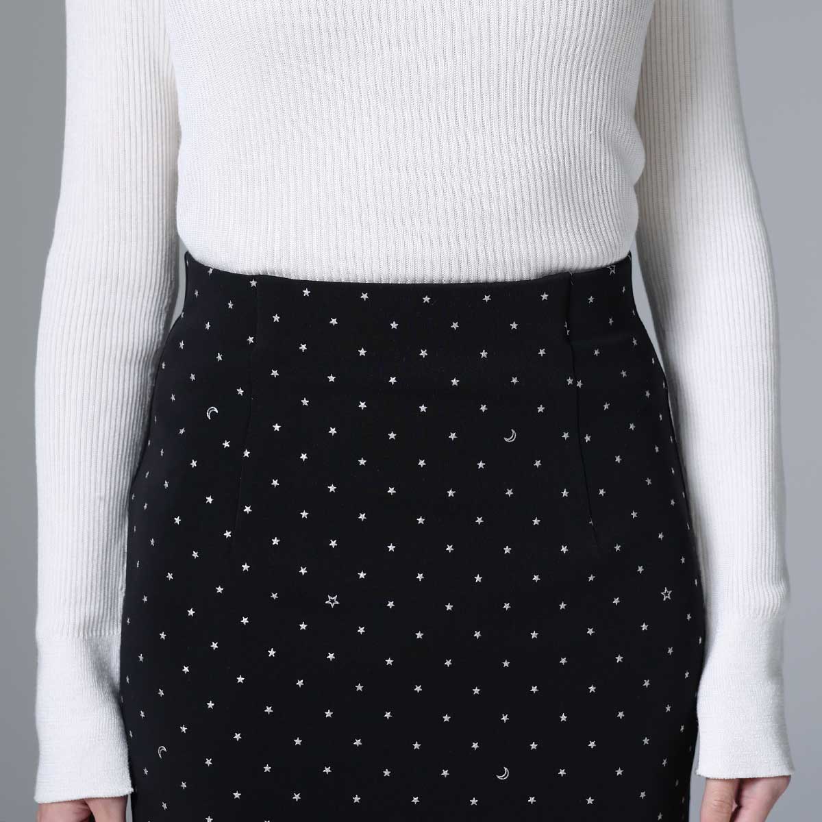8月下旬~9月上旬お届け予定 F-SK-03「Stella dot knit」Straight skirt