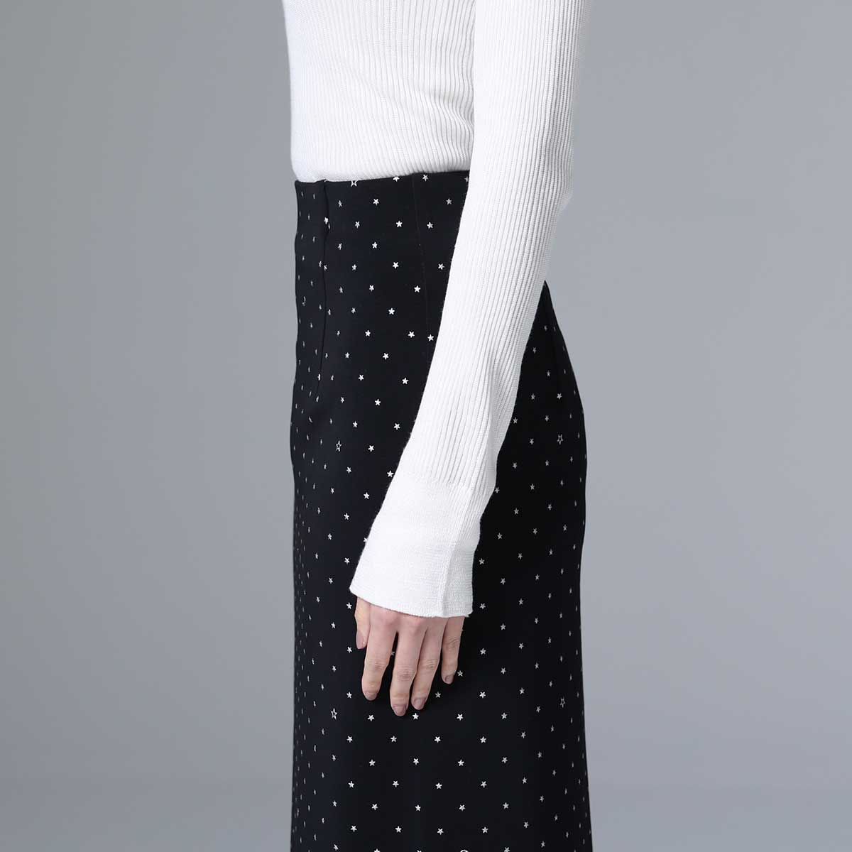 8月下旬~9月上旬お届け予定 F-SK-03「Stella dot knit」Straight skirt