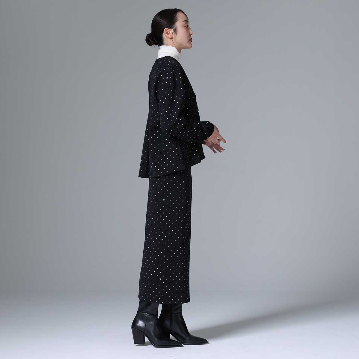 8月下旬~9月上旬お届け予定 F-SK-03「Stella dot knit」Straight skirt