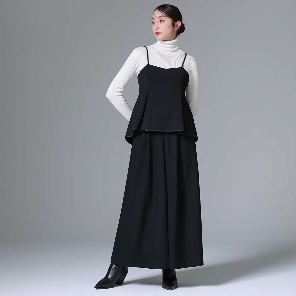 8月下旬~9月上旬お届け予定 F-BL-01 「Worsted twill」Camisole blouse