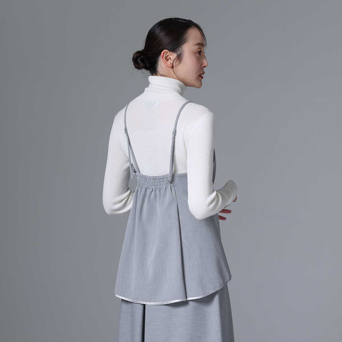 8月下旬~9月上旬お届け予定 F-BL-01 「Worsted twill」Camisole blouse