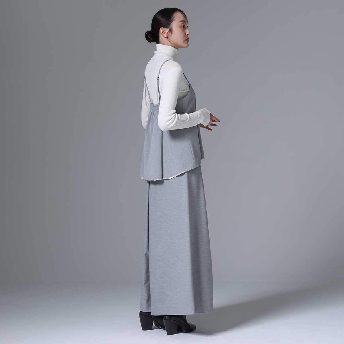 8月下旬~9月上旬お届け予定 F-BL-01 「Worsted twill」Camisole blouse