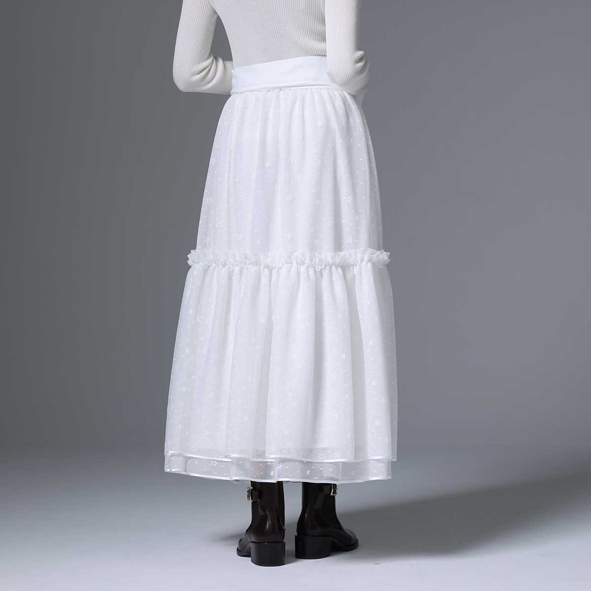 C-BL-83 Robin flower blouse WHITE
