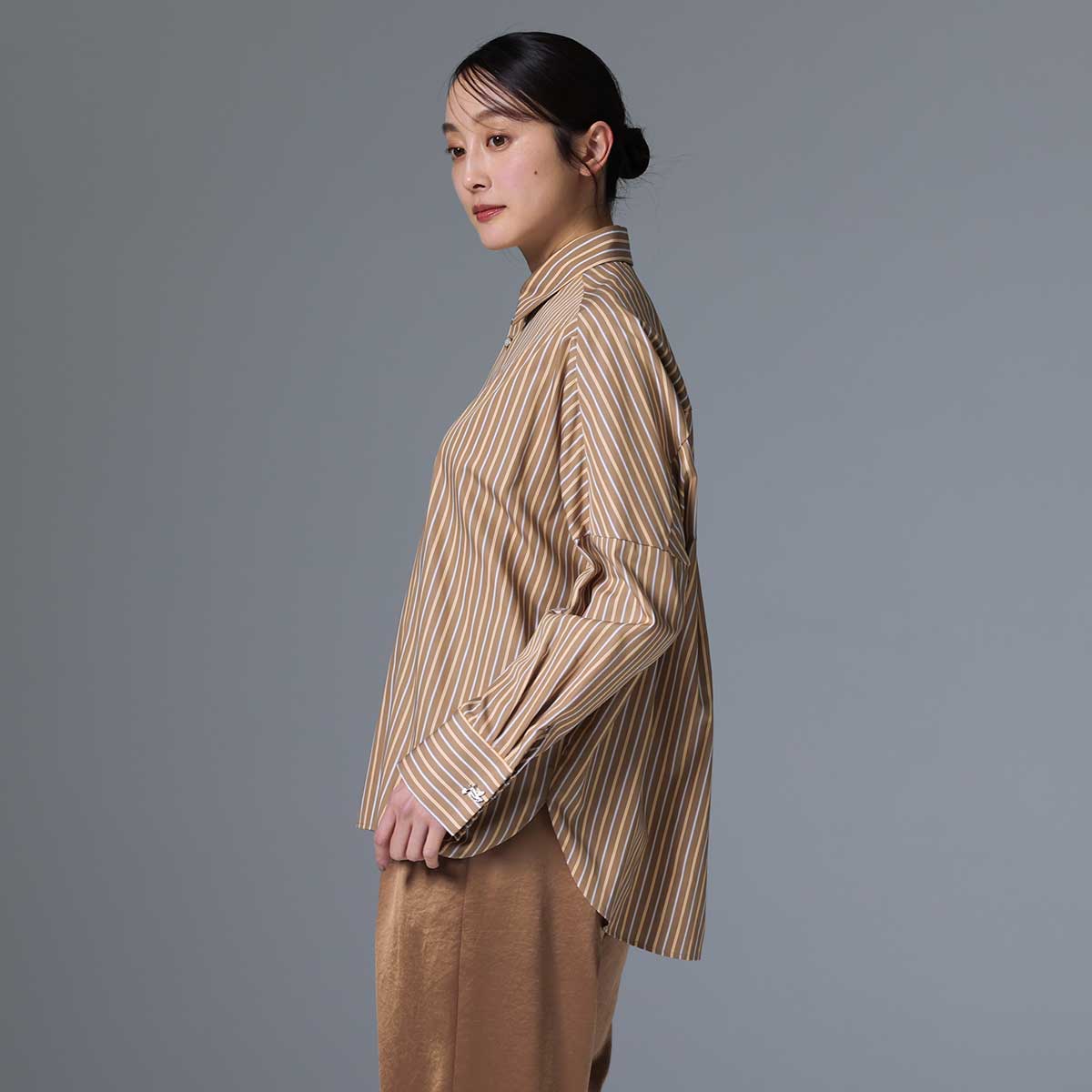 8月上旬~中旬お届け予定 F-SH-01「Multi stripe」Dolman sleeve shirts