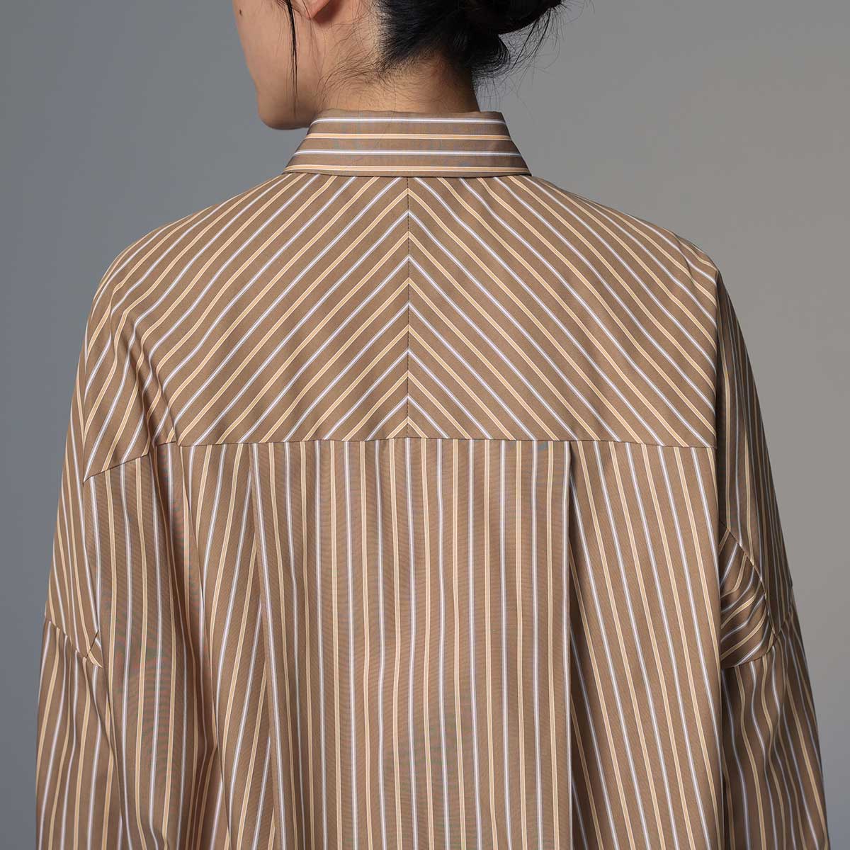 8月上旬~中旬お届け予定 F-SH-01「Multi stripe」Dolman sleeve shirts