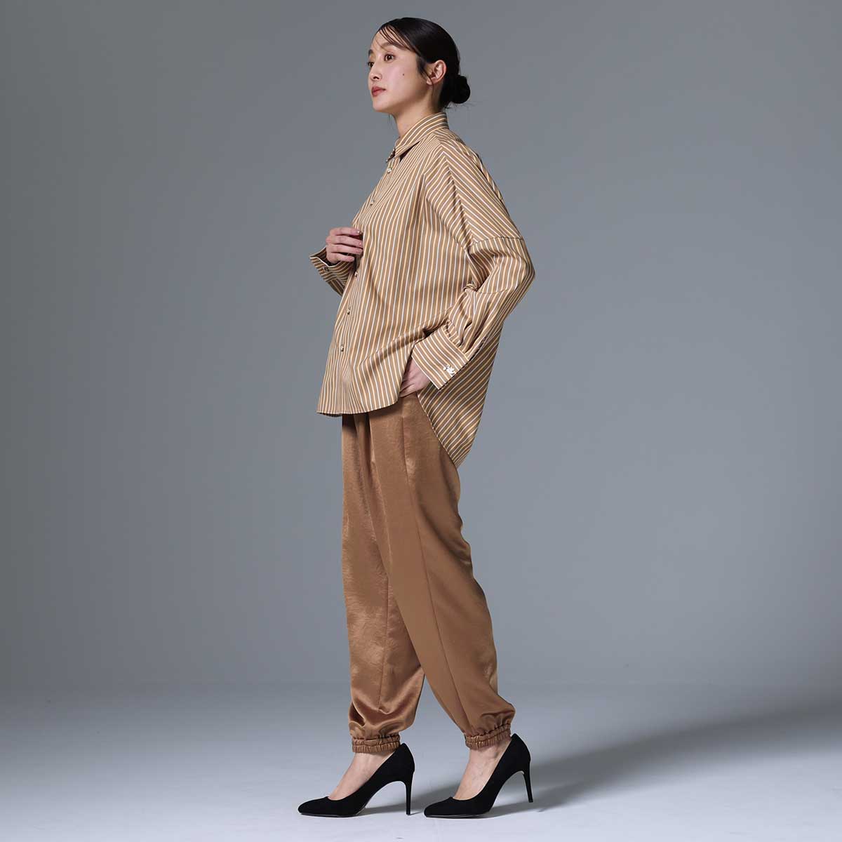 8月上旬~中旬お届け予定 F-SH-01「Multi stripe」Dolman sleeve shirts