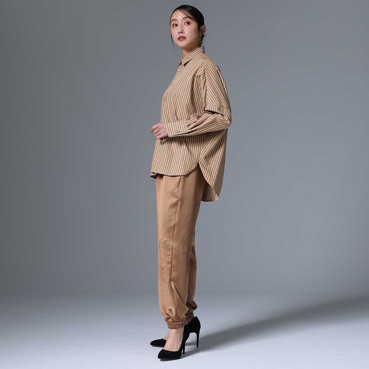 8月上旬~中旬お届け予定 F-SH-01「Multi stripe」Dolman sleeve shirts