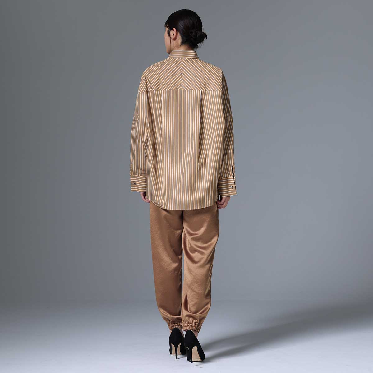 8月上旬~中旬お届け予定 F-SH-01「Multi stripe」Dolman sleeve shirts