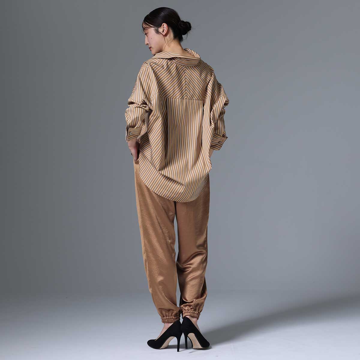 8月上旬~中旬お届け予定 F-SH-01「Multi stripe」Dolman sleeve shirts