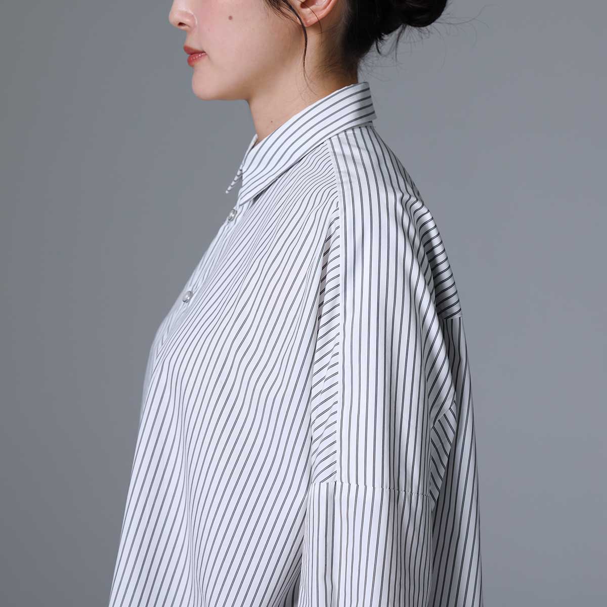 8月上旬~中旬お届け予定 F-SH-01「Multi stripe」Dolman sleeve shirts