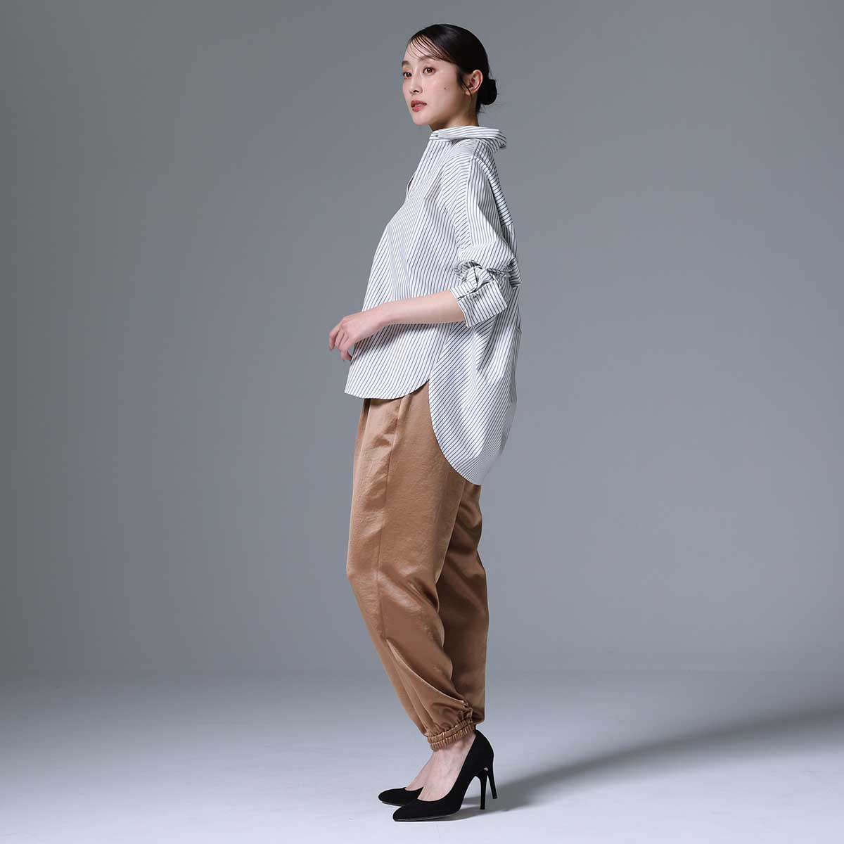 8月上旬~中旬お届け予定 F-SH-01「Multi stripe」Dolman sleeve shirts
