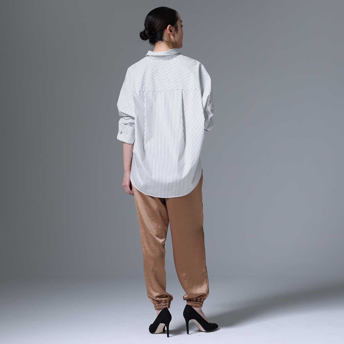 8月上旬~中旬お届け予定 F-SH-01「Multi stripe」Dolman sleeve shirts