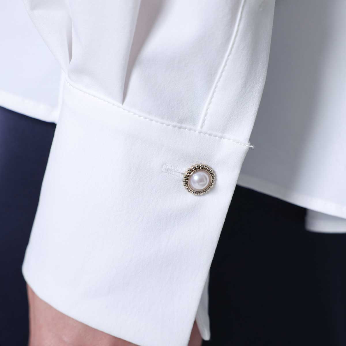C-BL-83 Robin flower blouse WHITE