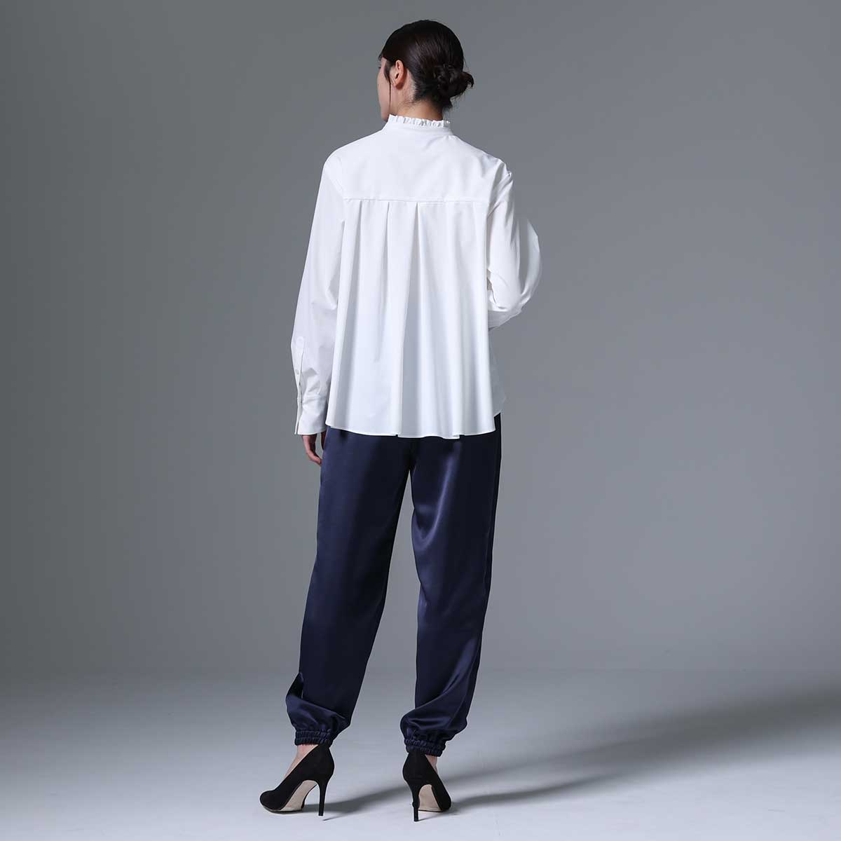 C-BL-83 Robin flower blouse WHITE