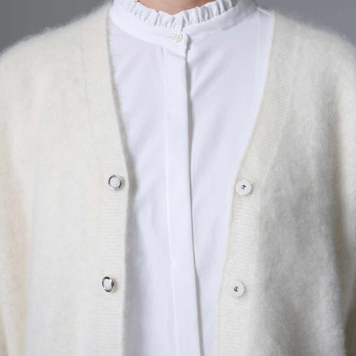 C-BL-83 Robin flower blouse WHITE