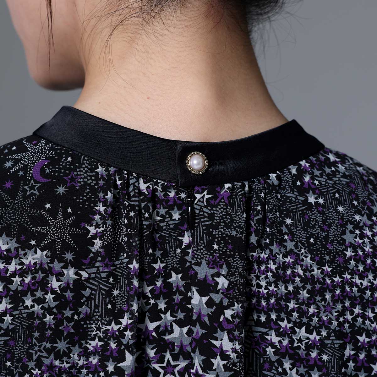 C-BL-83 Robin flower blouse WHITE