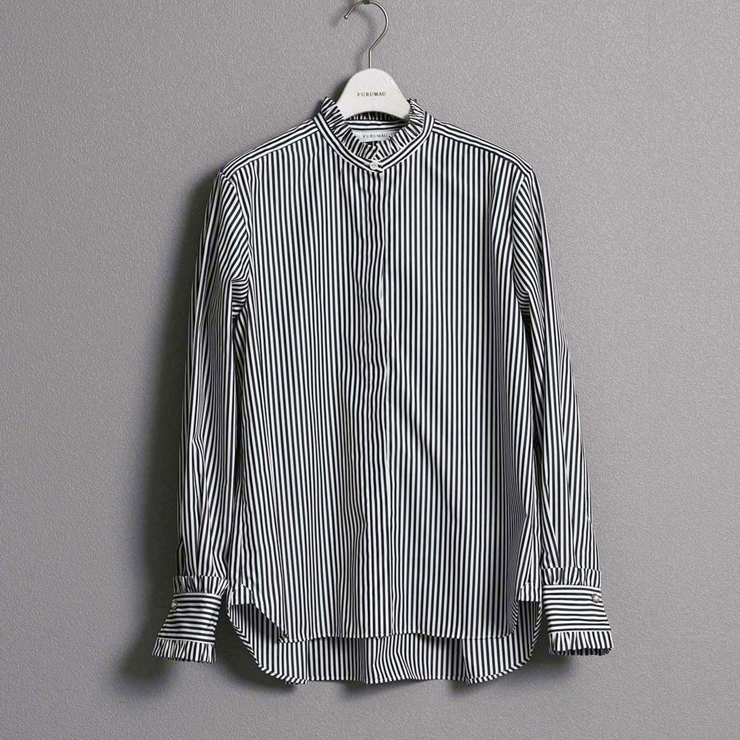 2026AW【9月上旬お届け予定】 F-SH-06「Stripe typewriter」Stand collar shirt【全3色】