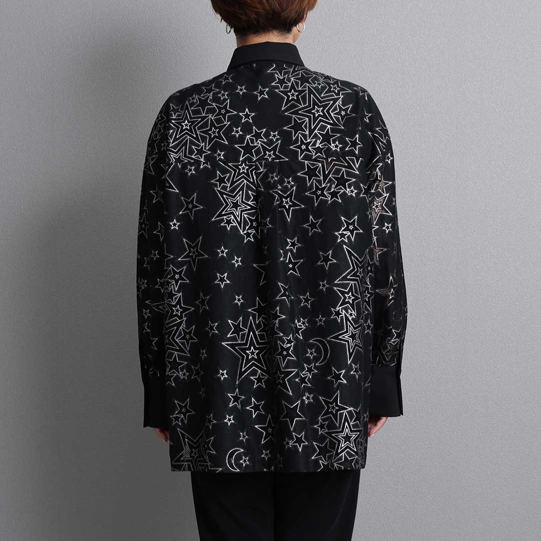 C-BL-72「Blanche」Relax shirts BLACK