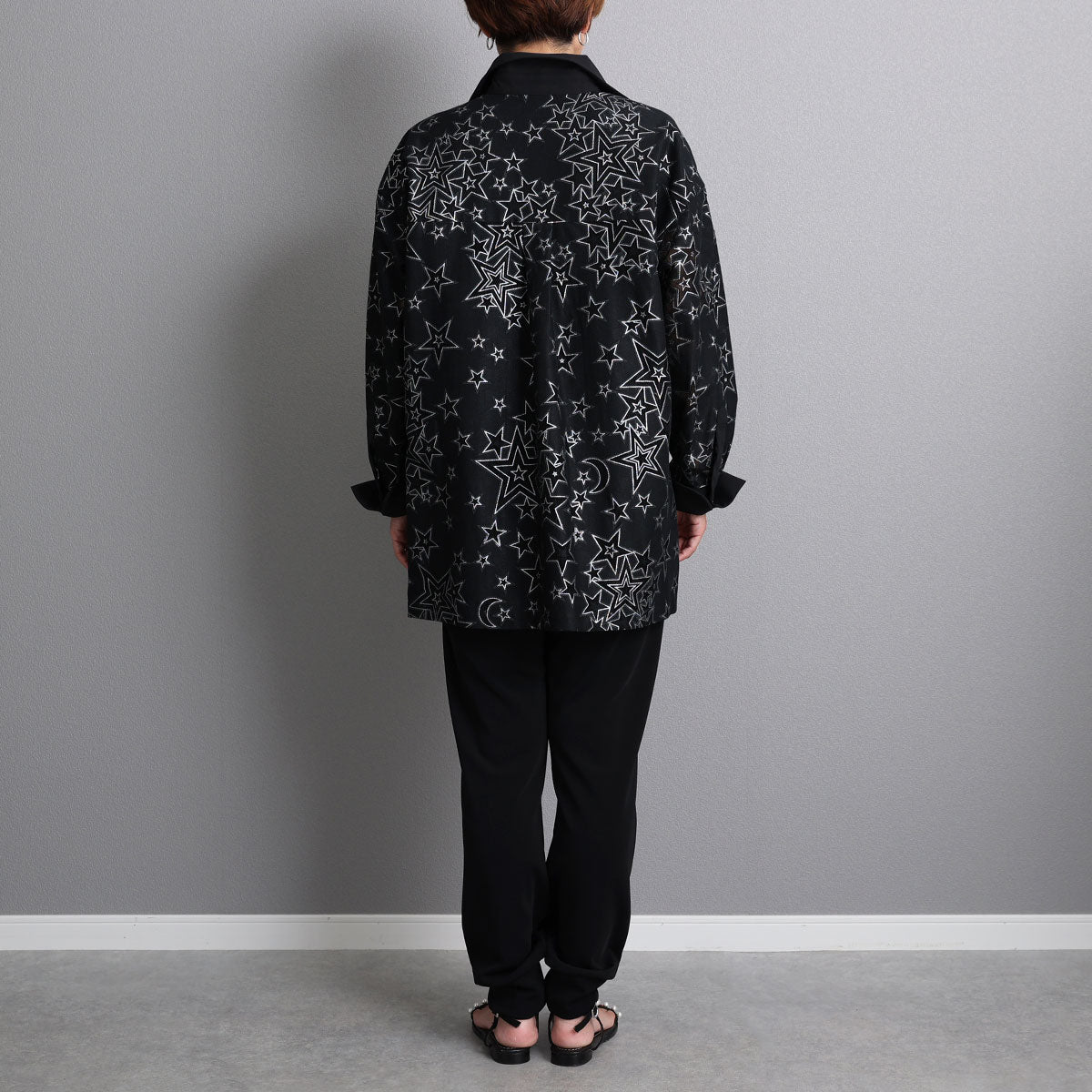 C-BL-72「Blanche」Relax shirts BLACK