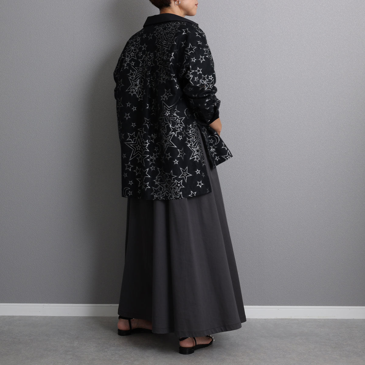 C-BL-72「Blanche」Relax shirts BLACK