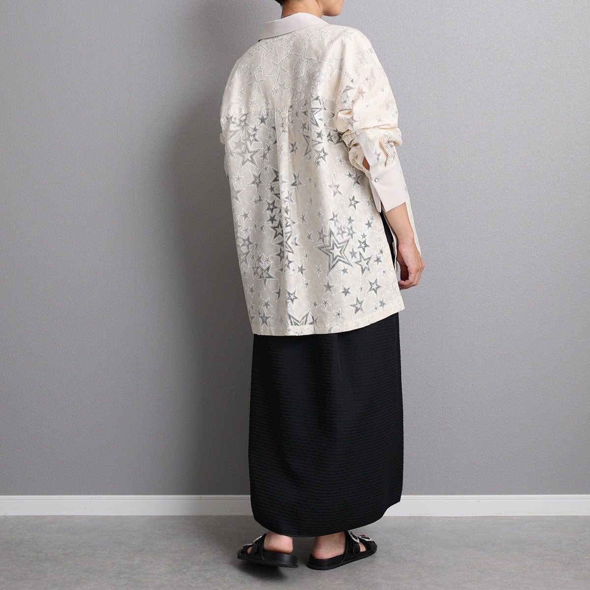 C-BL-83 Robin flower blouse WHITE