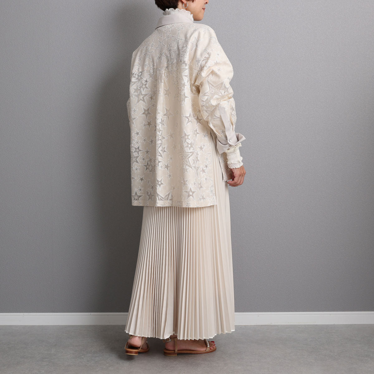C-BL-83 Robin flower blouse WHITE