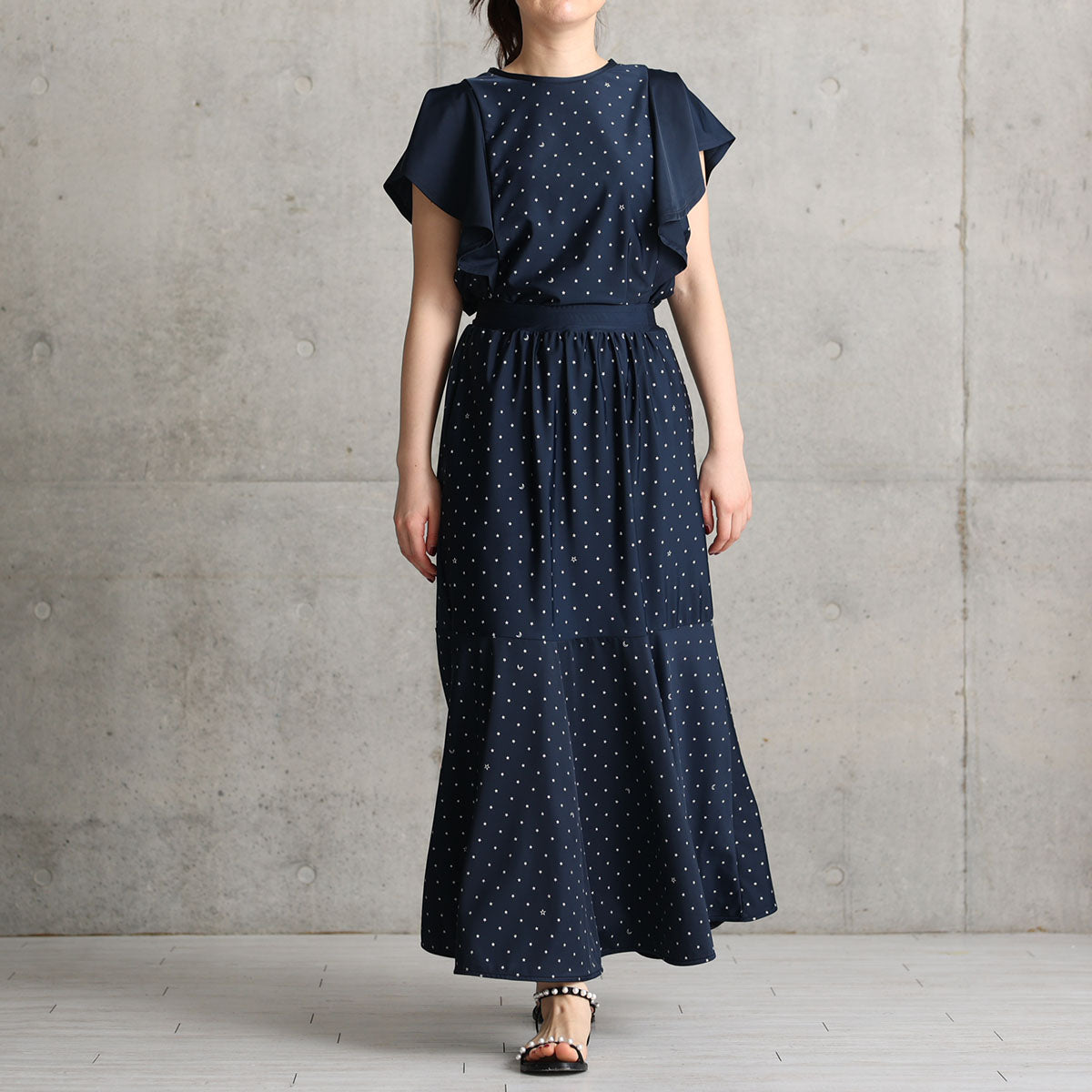 C-SK-121「Stella dot jersey」Mermaid skirt NAVY
