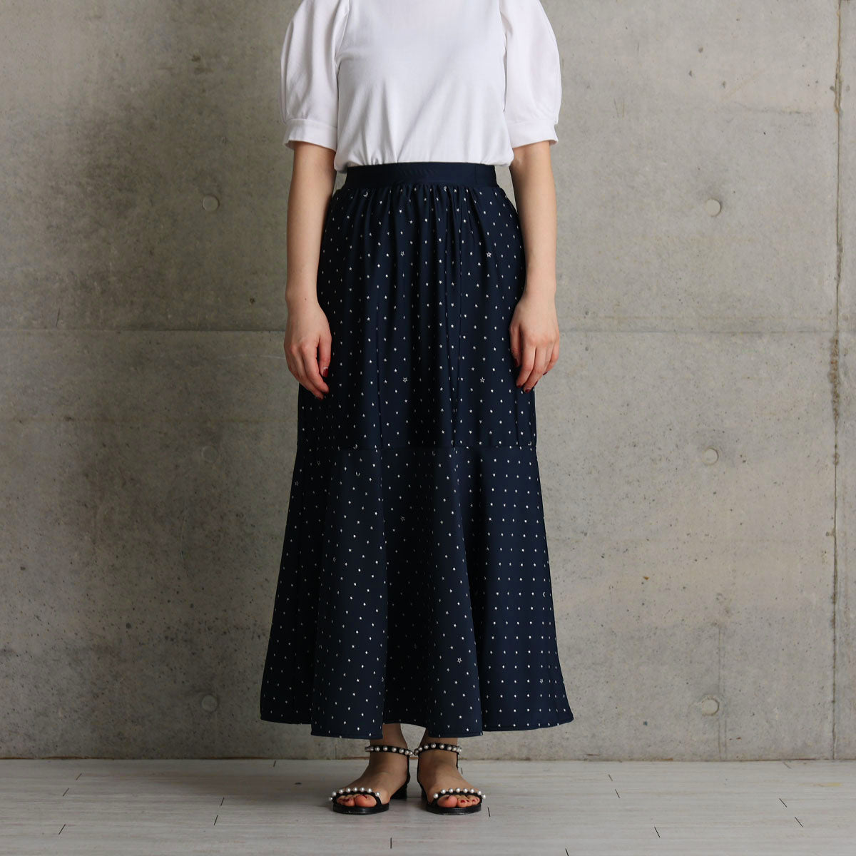 C-SK-121「Stella dot jersey」Mermaid skirt NAVY
