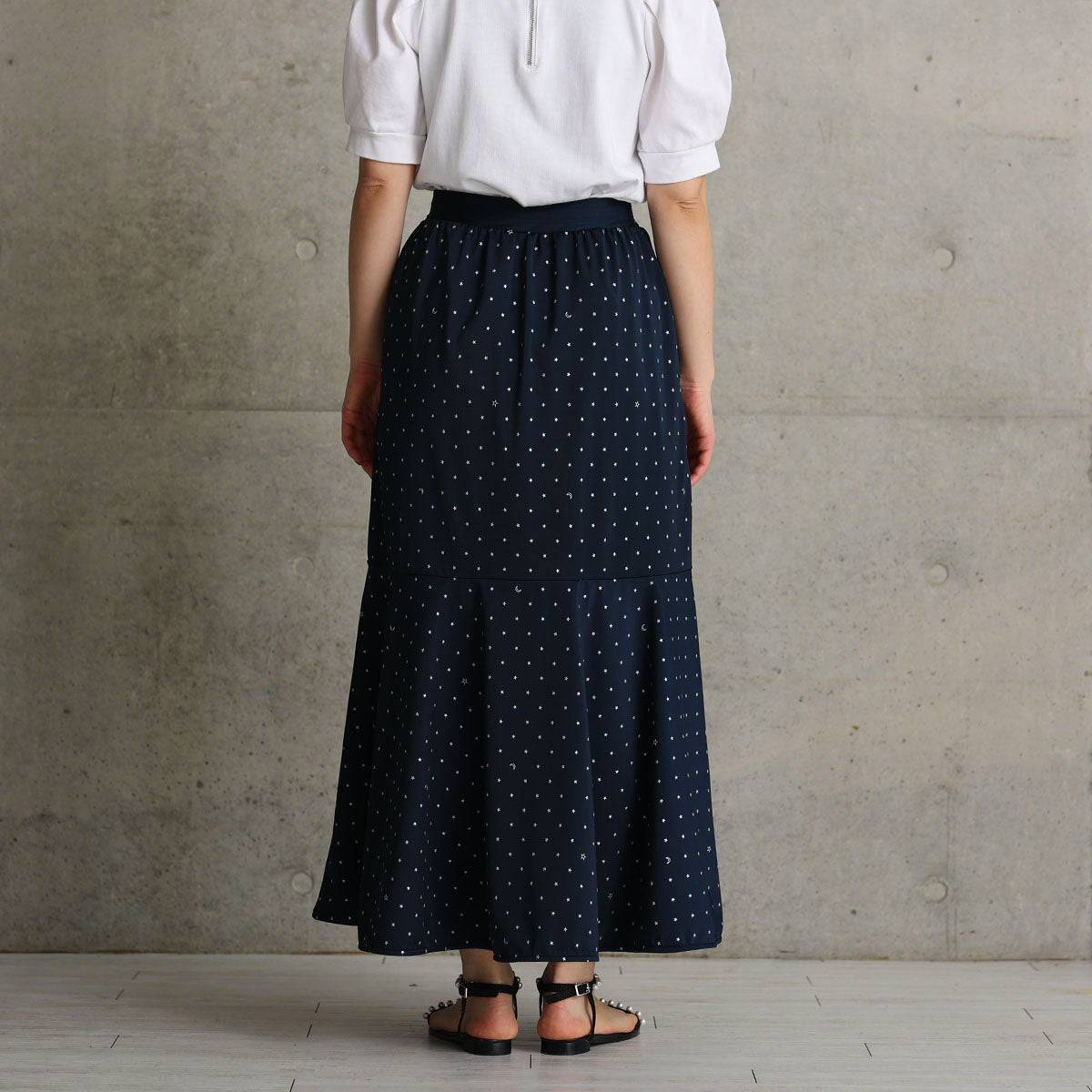 C-SK-121「Stella dot jersey」Mermaid skirt NAVY