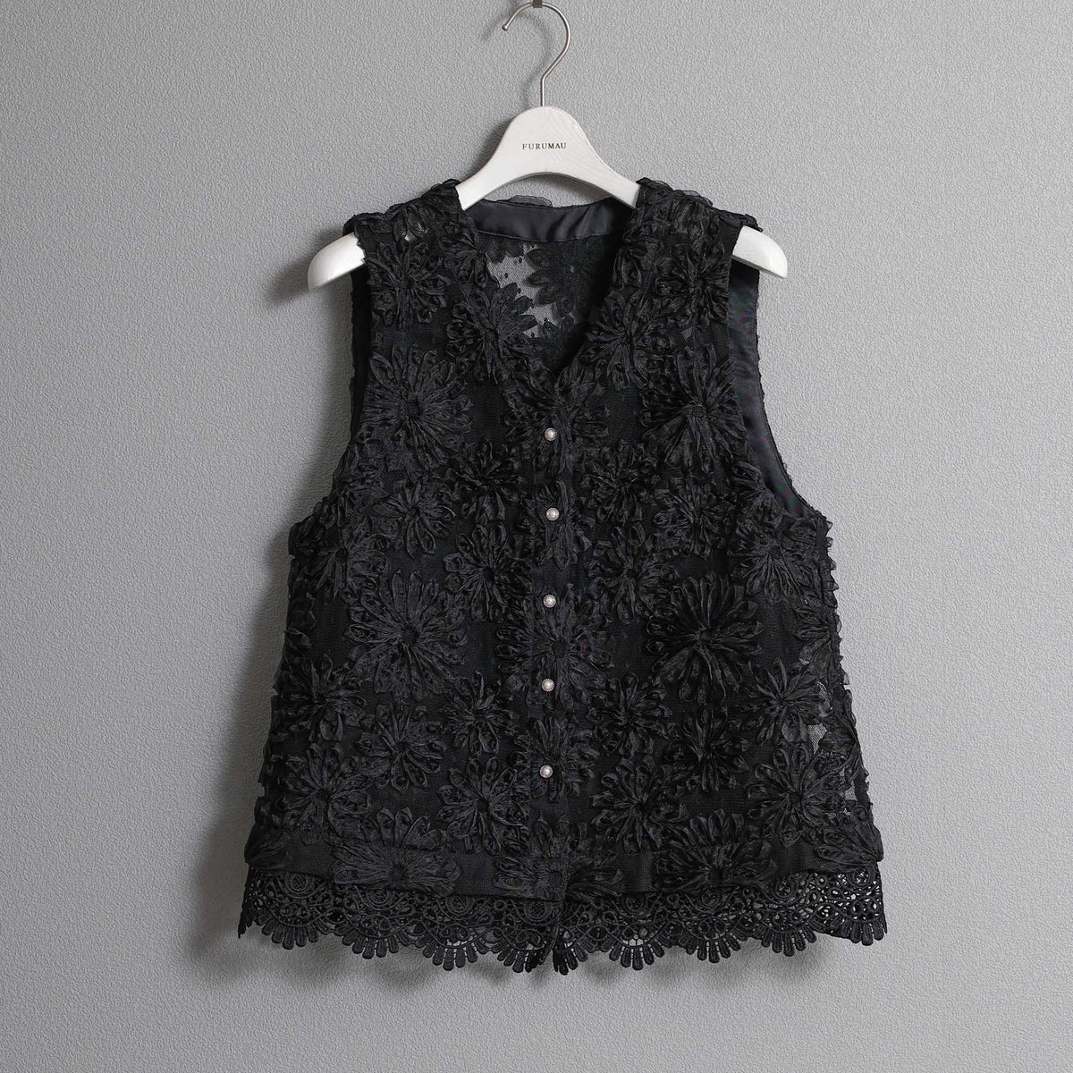C-BL-83 Robin flower blouse WHITE