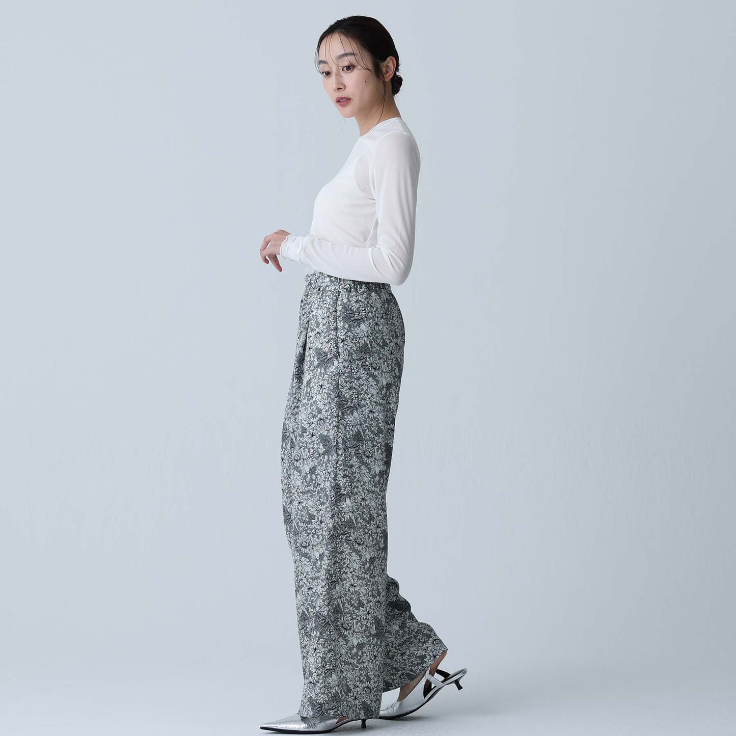 F-PT-09「Avinea」Easy wide pants MONOTONE