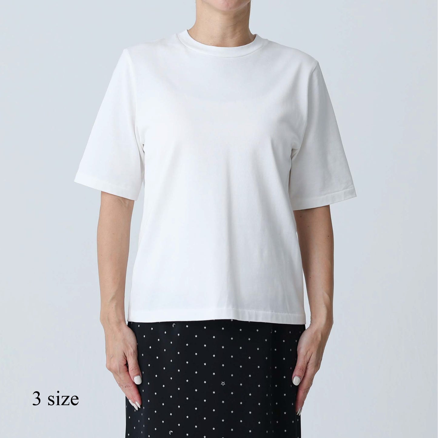 F-CS-08「Snowmelt knit」The standard tee WHITEチャームなし