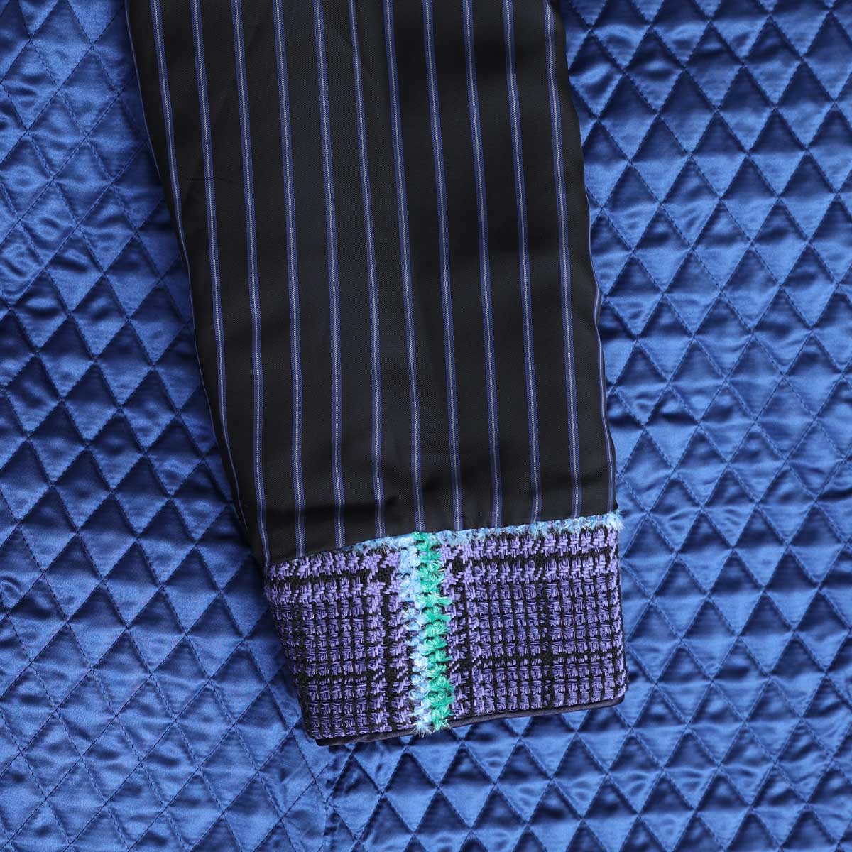 11月下旬~12月上旬お届け予定 F-JK-02 「Feather over plaid」Over chester coat