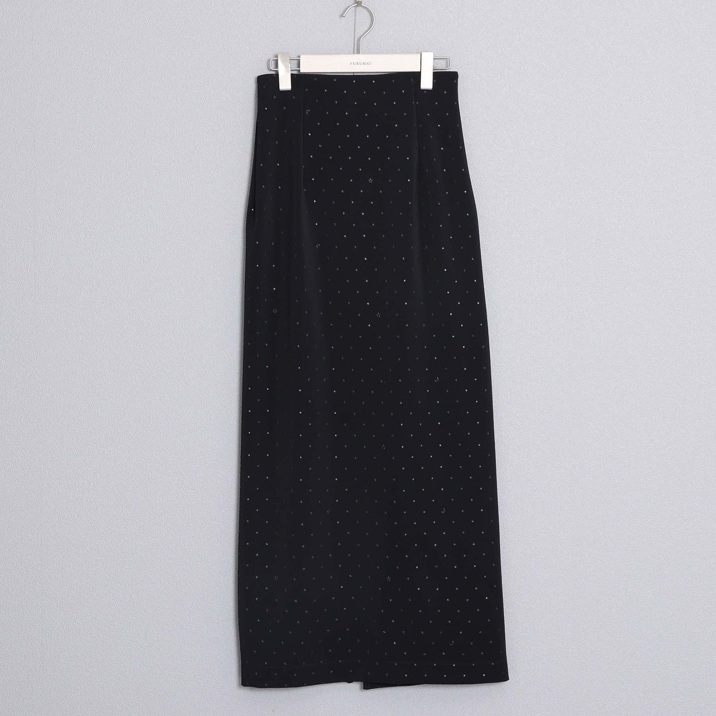 F-SK-03「Stella dot knit」Straight skirt BLACK×BLACK